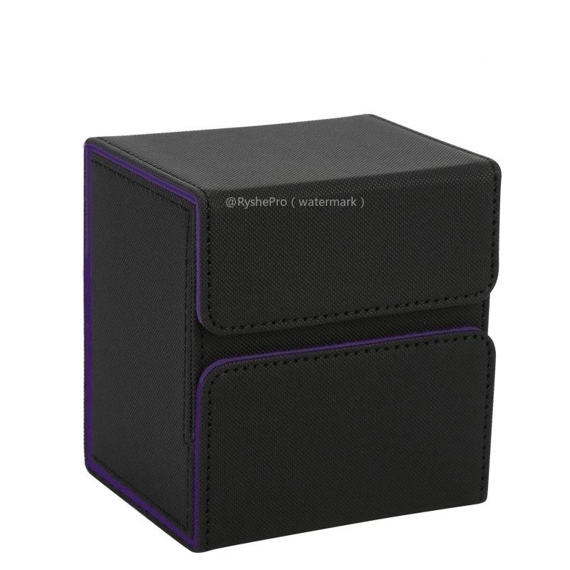 Card Deck Case Holds 100+ with Dice Tray Deck Box Cards Trading Card Storage Box for MTG TCG PTCG Sports Card with 2 Dividers
