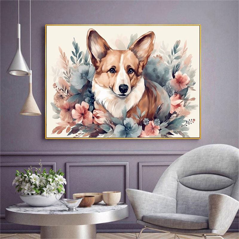 5d DIY Алмазная картина вышивка крестом милые животные корги алмазная вышивка мозаика домашний декор ремесла