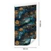 Ink Wallpaper Turquoise, Navy Blue and Ochre for Living Room and Bedroom 50x1000