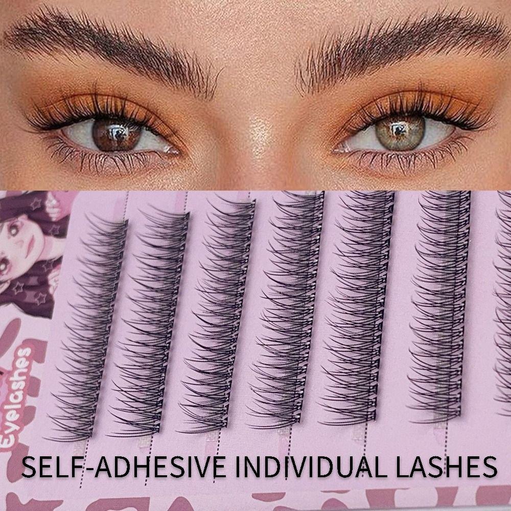 Self Adhesive Press On Lashes No Glue Needed Self Adhesive Lash Clusters  for Beginners
