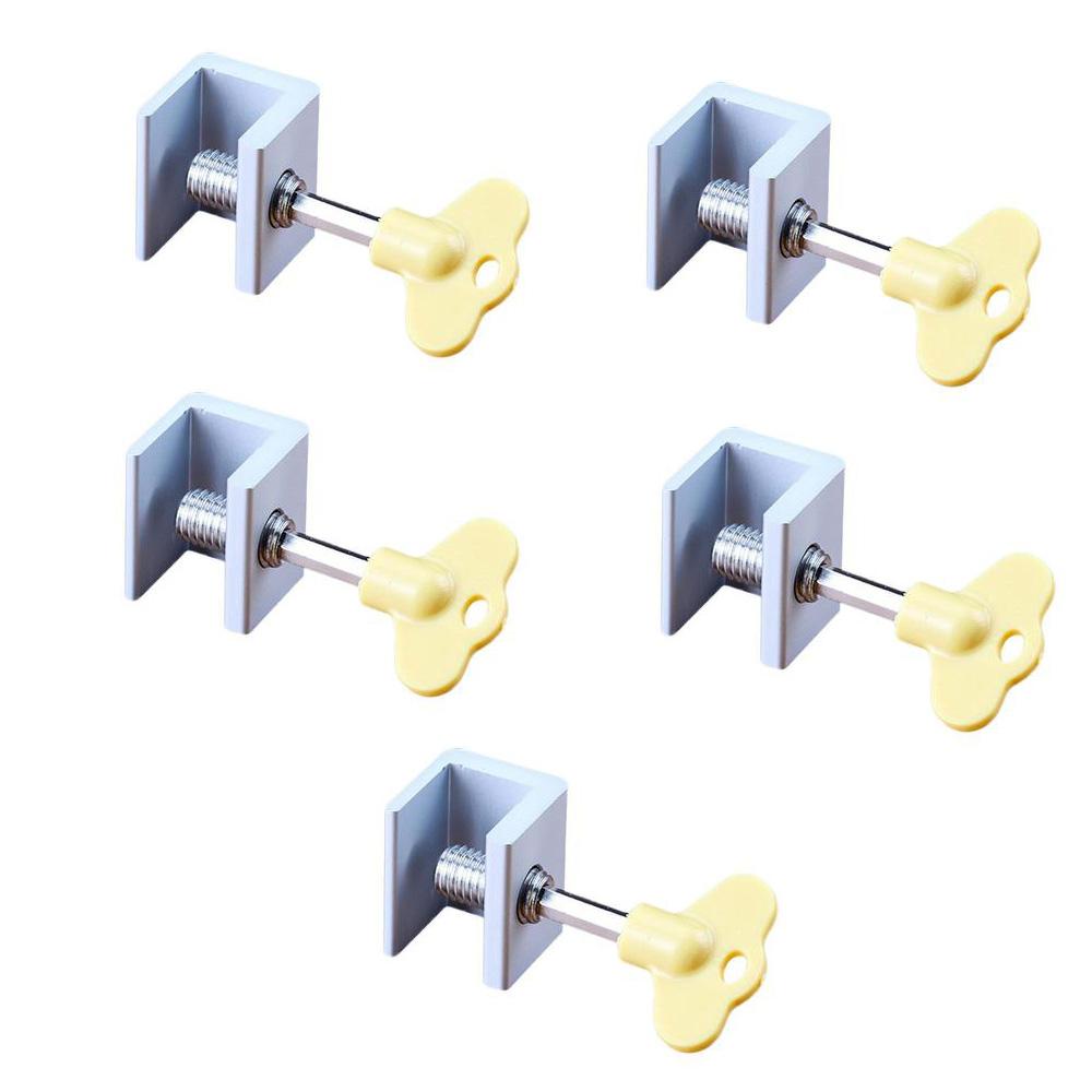 1/3/5 шт. Замки для раздвижных окон, алюминиевый сплав, стопоры для окон, регулируемые замки безопасности для оконной/дверной рамы с ключом для дома и офиса