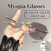 Neutral Fashion Rimless Photochromic Myopia Glasses Fashionable Temperament High-Definition Blocking Blue Light Myopia Glasses