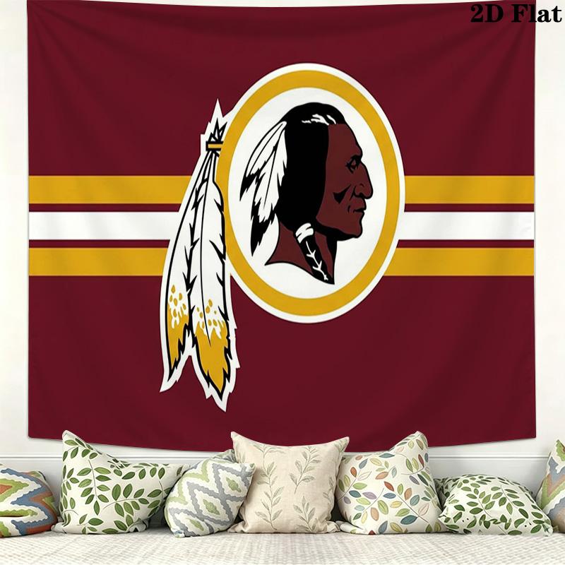 Логотип Washington Redskins Настенный гобелен Эстетичное настенное панно Печатная ткань Одеяло Декоративные гобелены для спальни гостиной Домашний декор