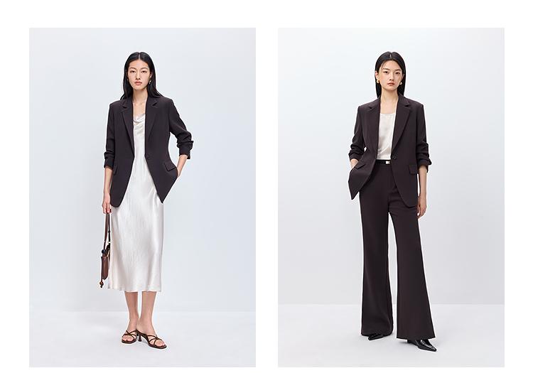 LILY Retro Old Money Mid Sleeve Suit Coat