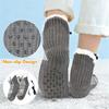 Yousheng 1 Pair USB Electric Heated Socks Unisex Winter Knitted Fuzzy Fleece House Socks Slippers Non-slip Thermal Heating Pad Foot Warmer