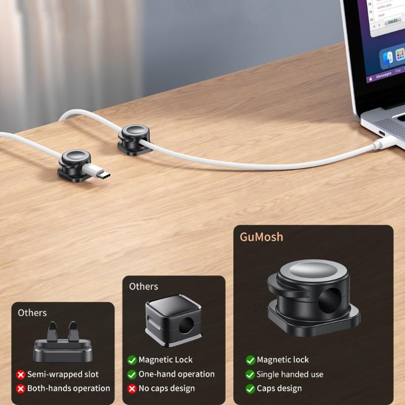 Spring Cord Holder Clip Adjustable Cable Organizers with Strong Adhesive for Desk and Car Use 