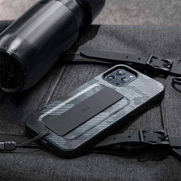 UNIQ Heldro iPhone 12/12 Pro 6.1" case black camo/charcoal camo Antimicrobial
