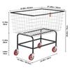 VEVOR Wire Laundry Cart, 4.5 Bushel Wire Laundry Basket with Wheels