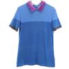 Short Sleeve Back Button Polo Shirt 36 Blue Fawn Women Used