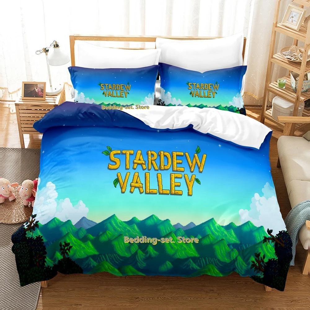 Комплект постельного белья Stardew Valley, односпальная кровать, двуспальная кровать размера «king-size», комплект постельного белья для взрослых и детей, комплект постельного белья для игр
