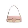 New Morgan Canvas With Leather With Cow Leather Handbag, Shoulder Bag Tubas Women's Khaki Monogram & Pink CE621-IMSWZ