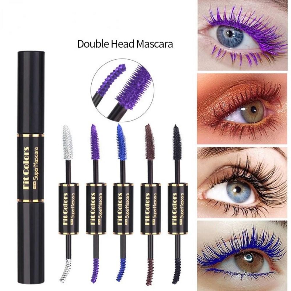 Mascara Eyelash Curling Extensions Pink Purple Blue White Smudge Resistant Waterproof Dry Long Lasting Makeup 5 Pieces, 03 BLUE, 1 Piece