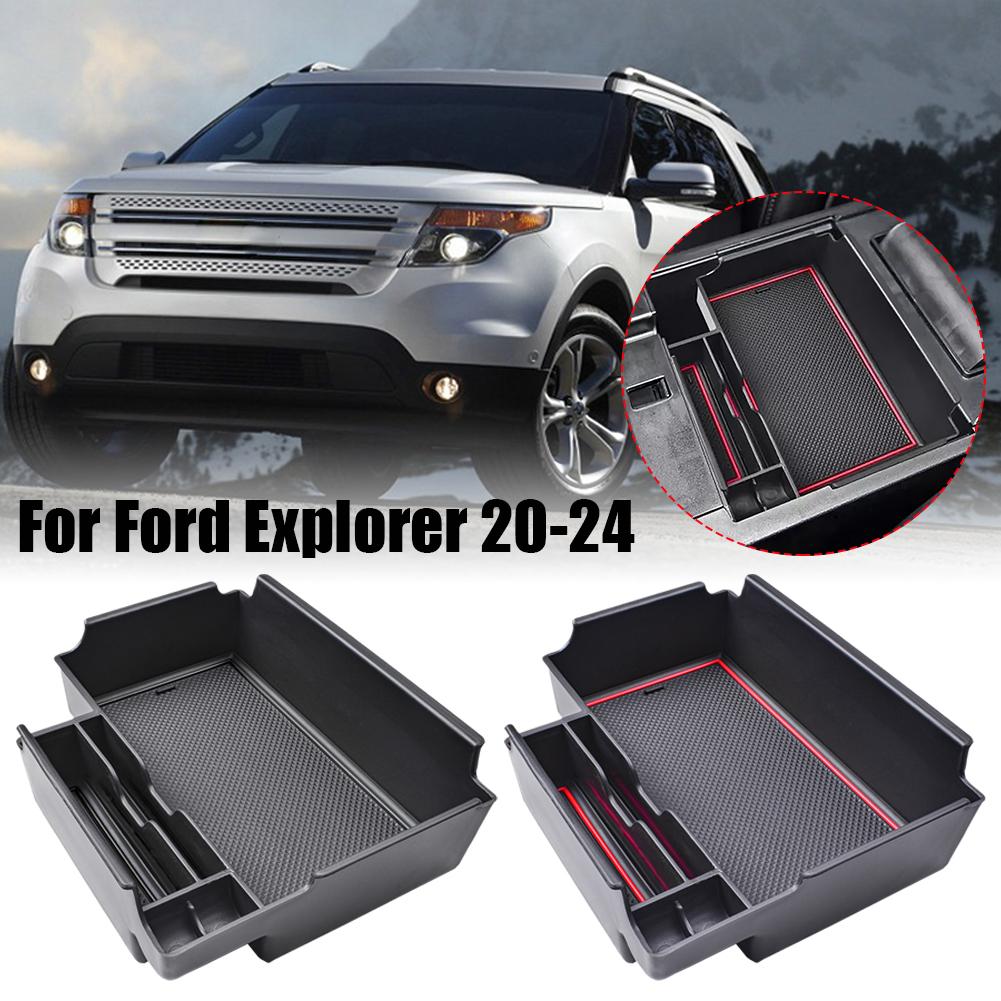 Для FORD Explorer 2020-2024 Автомобиль Центральная консоль Лоток Подлокотник Хранение и расположение ящиков для хранения Декоративные аксессуары