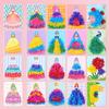 1 Set Birthday Gifts For Girl Children Fabric Poking Art Diy Puzzle Puncture Painting Kit Craft Toys Princess Poke Board Sticker