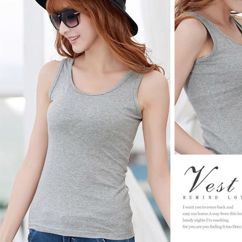 Женская майка из чистого хлопка: Белый или черный, от маленького до большого размера, сексуальный дизайн спинки для весенних и летних слоев