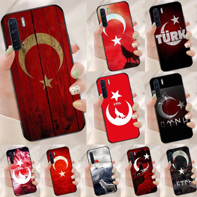 Чехол с флагом Турции для Oppo A94 A74 A54 A18 A38 A58 A78 A98 A40 A60 A80 A16 A76 A96 A15 A17 A77 A57S