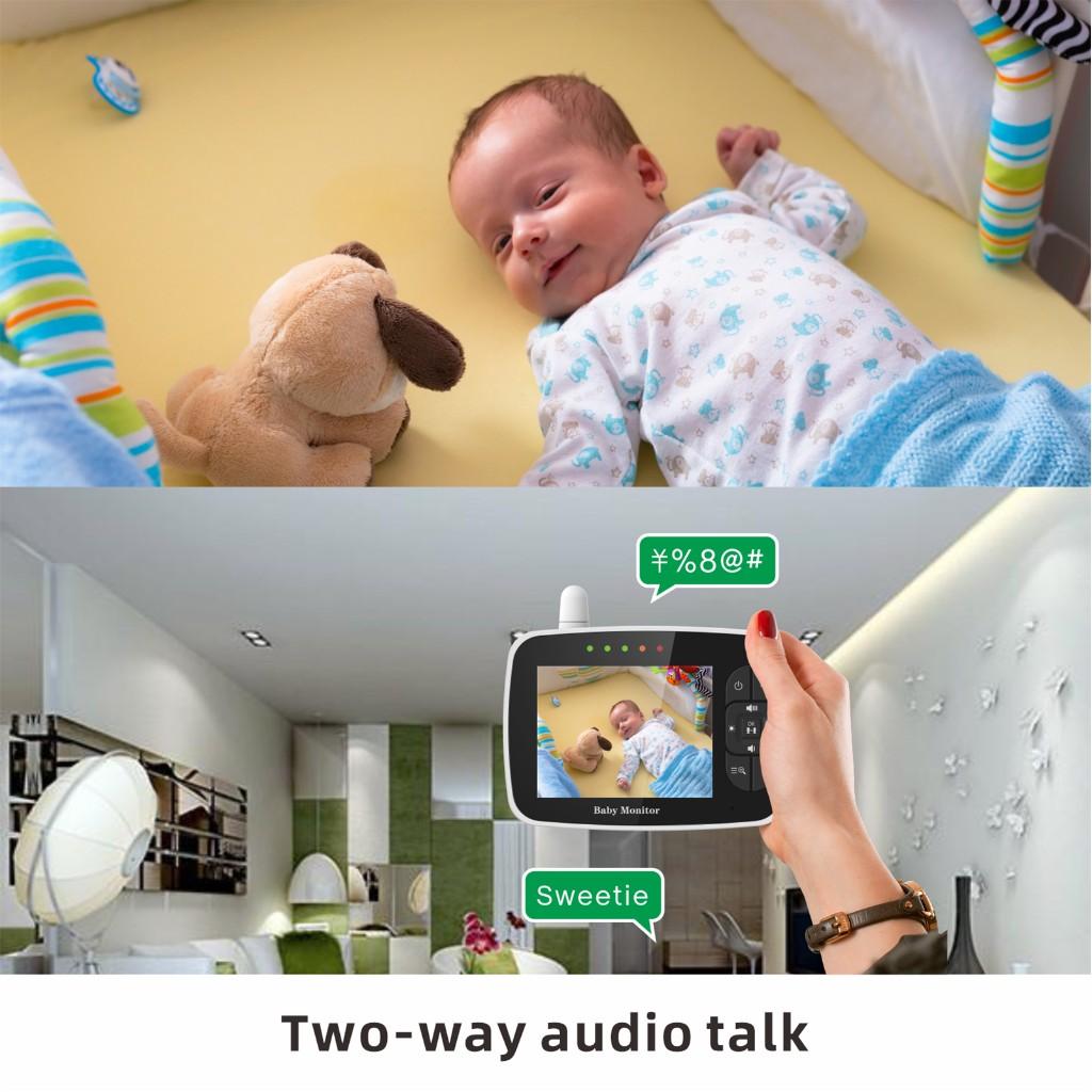 Wireless Baby Monitor 720P Digital Camera Video Monitor for Kids with 3.5 Inch LCD Color Screen 900ft Barrier-free Transmission Supports Two
