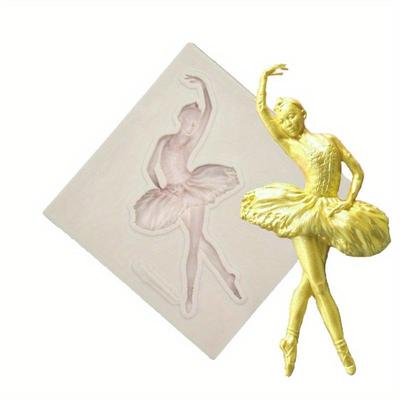 Новая форма для танца балетной девочки, силиконовые формы для украшения торта, кружевная рамка, шоколадная помадка, форма для дизайна торта для вечеринки, свадьбы