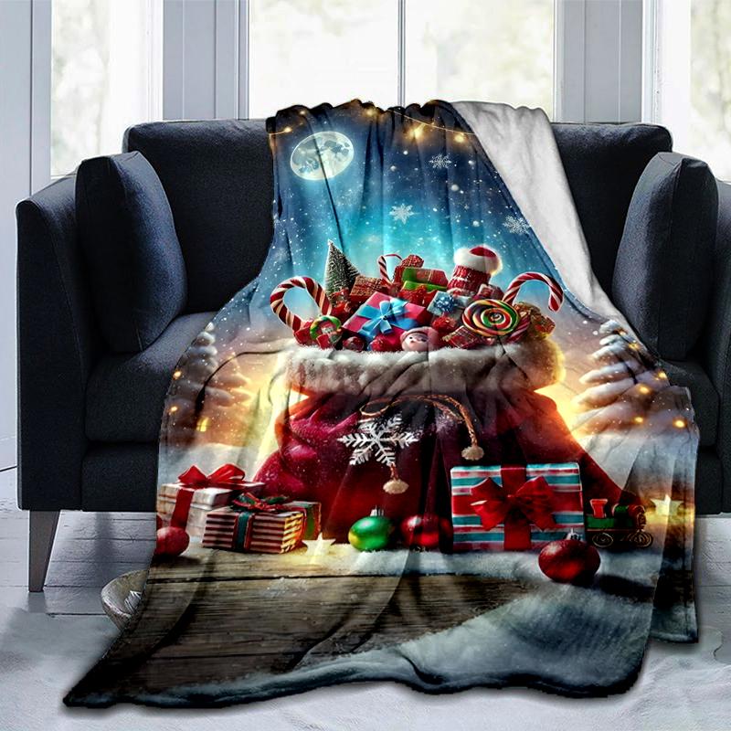 1Pc Christmas Night Magic Blanket Soft And Comfortable Casual Warm Camping Travel Christmas Halloween Gift M292123
