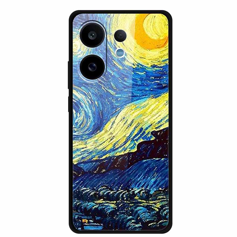 Для Vivo V60 5G Стеклянный Чехол Модный Крутой Животное Закаленное Стекло Задняя Крышка Чехол Для Vivo V 60 2025 Чехлы для Телефона 6.77" Fundas Coques