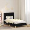 Kids Bed Frame with Headboard Black 80 x 160 cm Fabric