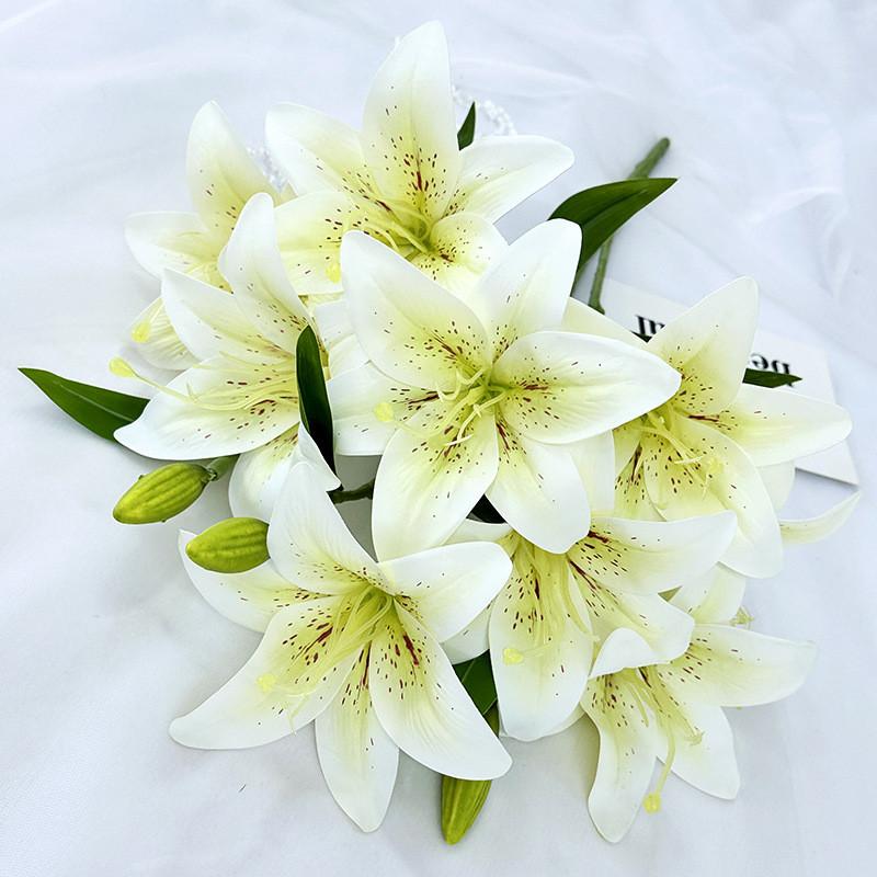 Искусственный цветок Лилия Lilium Brownii Var Viridulum, Репродукция с 3D-печатью, Для дизайна интерьера и в качестве подарка