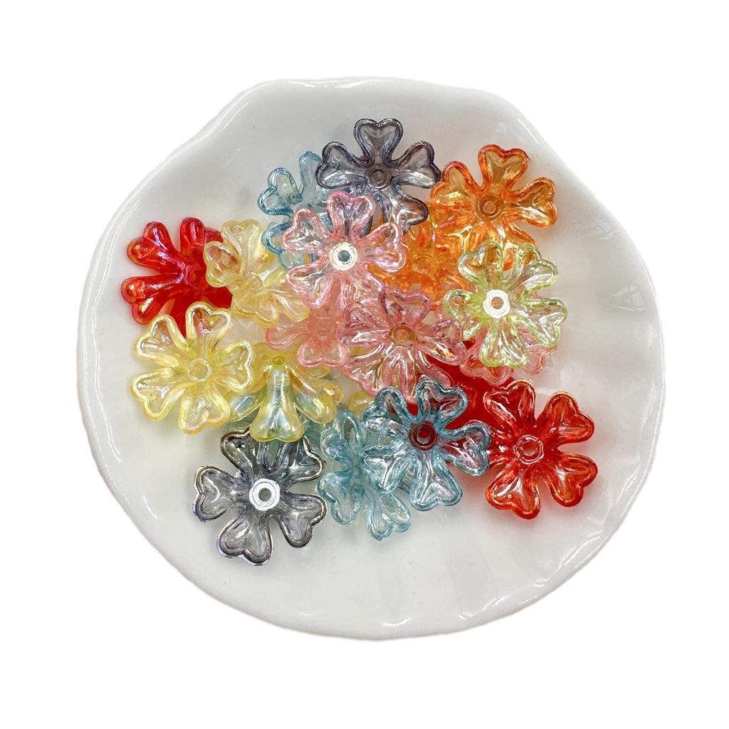 20 шт. 16 мм прозрачные изготовленные модные акриловые бусины цвета AB с отверстием для браслета ручной работы, кулона, шпильки для волос, аксессуаров для изготовления ювелирных изделий