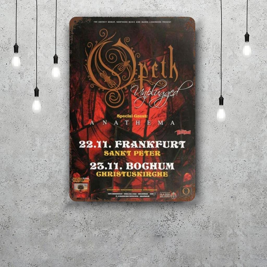Opeth Vintage Metal Tin Signs Posters Decor Retro Metal Plaque Wall Art Decor for Garage Bar