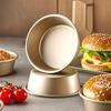 Золотая Антипригарная Круглая Форма для Гамбургеров 4 дюйма для Выпечки Сыра, Торта и Хлеба