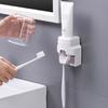 Automatic Toothpaste Dispenser Set Easy To Install Wall-Mounted Toothpaste Squeezer with Toothbrush Holder