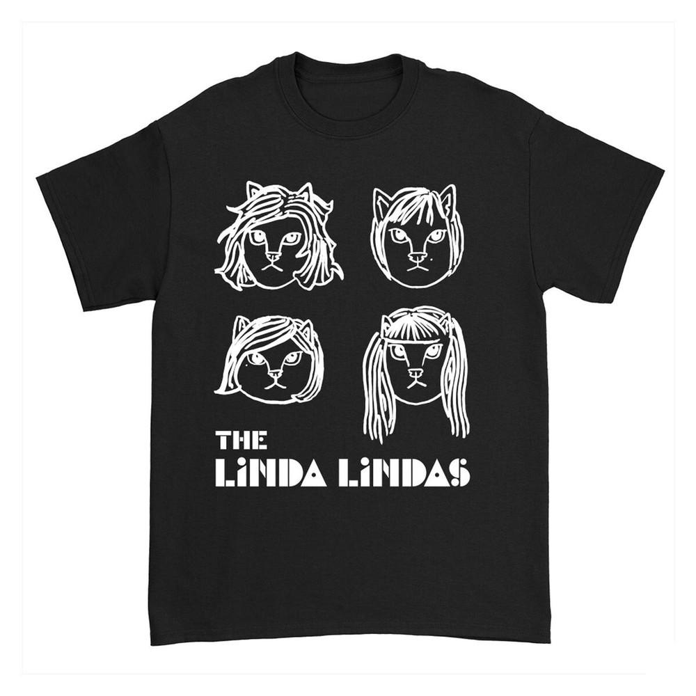 Футболка Linda Lindas Face Cats Подарок для фаната Унисекс
