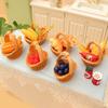 Miniature Dollhouse Fruit And Bread Basket Model Accessories Pretend Kitchen Food For Doll Toy Scene Photography Props
