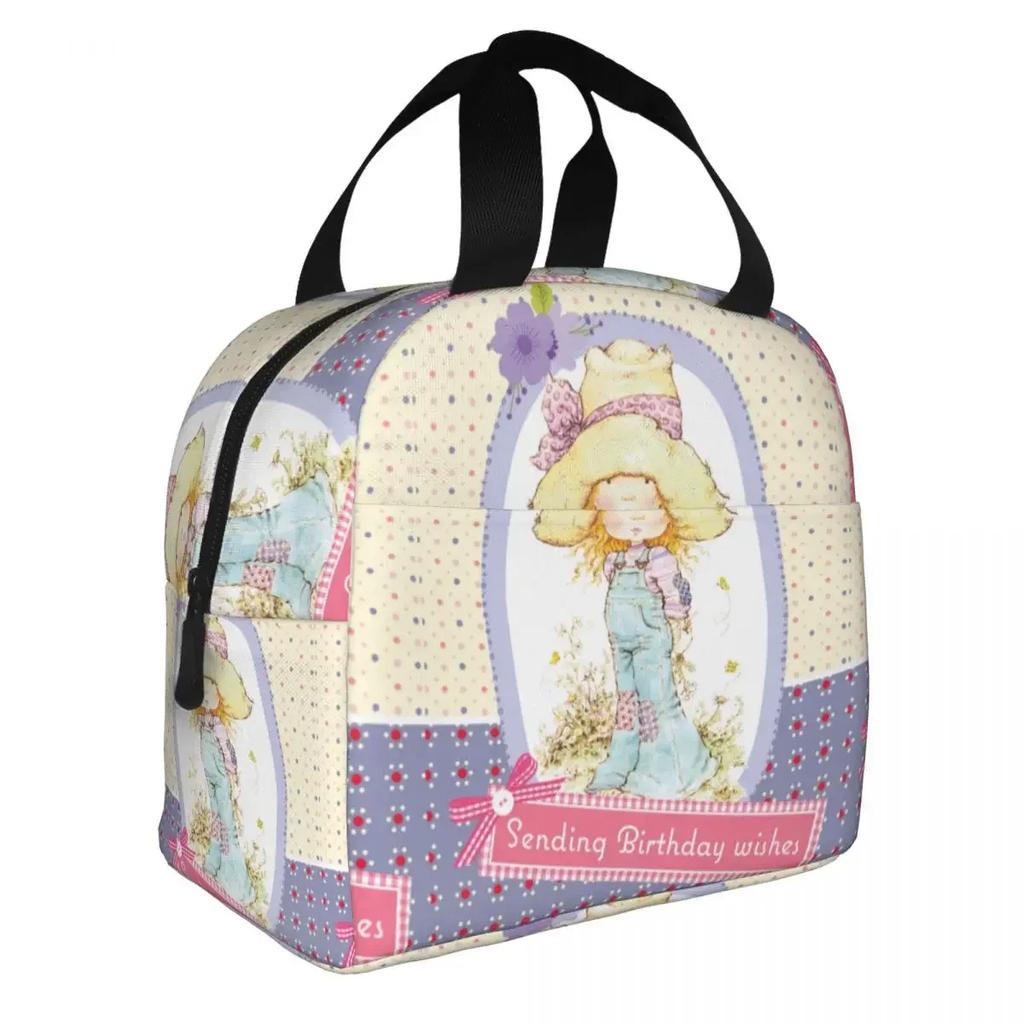 Милая Сара Кей Девушка Велосипедная Езда Ланч-боксы Аксессуары Мультфильм Деревенская Жизнь Термосумка Холодная Еда Пикник Дорожная Сумка Утепленная