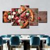 Плакат с принтами, настенный художественный модульный холст, картины для пиццы, картина с едой, домашний фон, рамки для гостиной, современный декор, 5 шт.