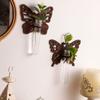 Butterfly Shape Wall Planters Hydroponic Vase Wood Plants Flower Pot Indoor Plants