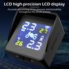 Car Tyre Pressure Alarm Monitor System TPMS 2 External Sensors LCD Display Temperature Warning Wireless Solar Motorcycle Parts