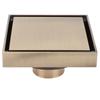 Square Floor Drain Brass Material Hair Catcher Drain Durable Shower Floor Drain  Garage Drain