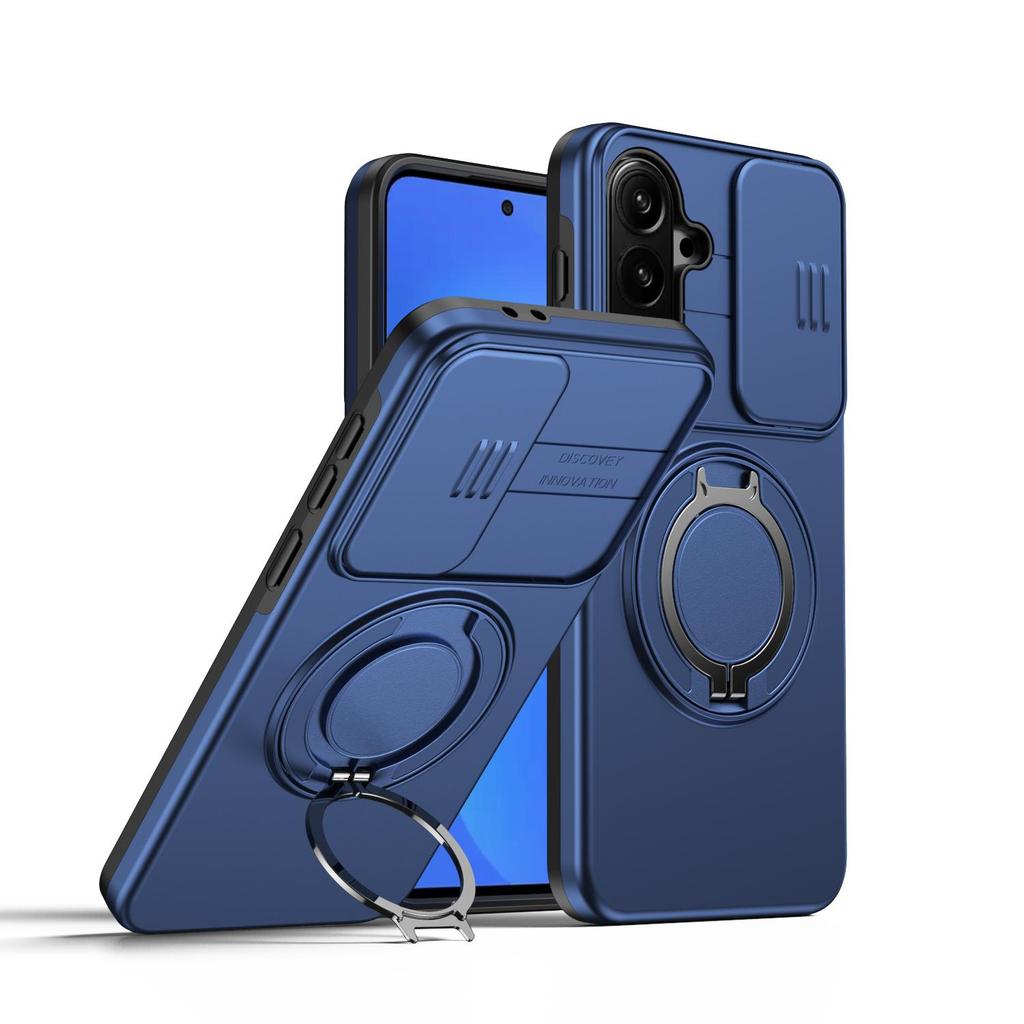 Slide Window Lens Protection Magnetic Ring Bracket Case For Samsung Galaxy A36 A56 A26 A16 Armor case