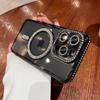 Роскошный прозрачный чехол с блестящим розовым бриллиантом для IPhone 15 11 12 13 14 Pro Max Plus Magsafe, магнитный чехол для беспроводной зарядки
