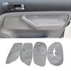 Серый RHD / LHD Для VW Golf 4 MK4 Bora Jetta 1998 1999 - 2003 2004 2005 Панель подлокотника двери автомобиля Отделка из микрофибры с кожаным покрытием