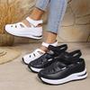 Summer Wedge Heel Sandals Perforated Breathable Large-sized Sponge Thick-soled Velcro Women's Shoes