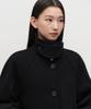 MUSINSA STANDARD WOMAN Women'S Cashmere Blend Half Balmacaan Coat [Black]