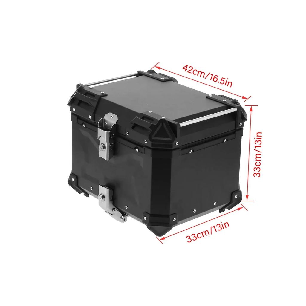 Мотоциклетный ящик для хранения Задний кофр Багажник Верхний кофр Черный 45 л Мотоциклетный Алюминиевый Верхний кофр Задний кофр Багаж