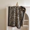 Winter Warm Cashmere Scarf Vintage Leopard Print Fringed Shawls Elegant Tassel Scarves  Women Gift