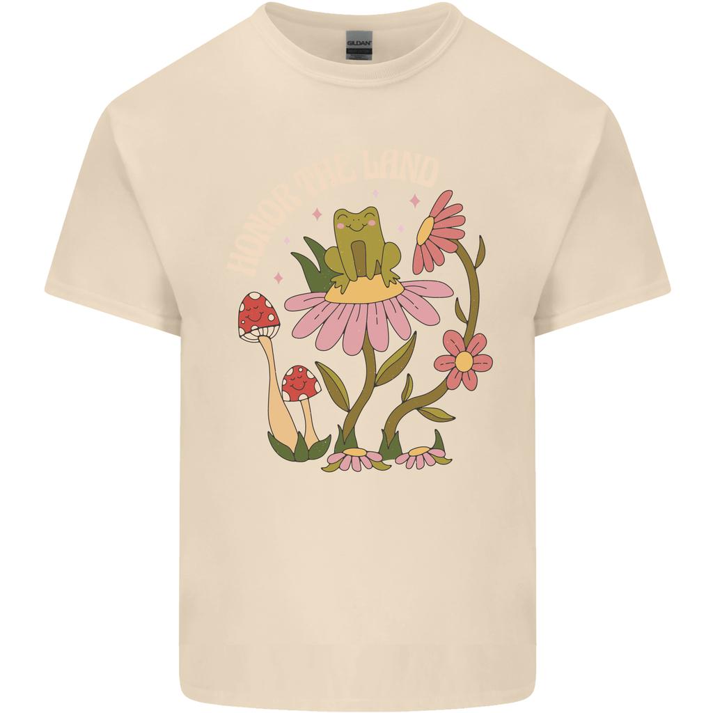 Honor the Land Frog Climate Change Hippy Unisexs Light Cotton TShirt