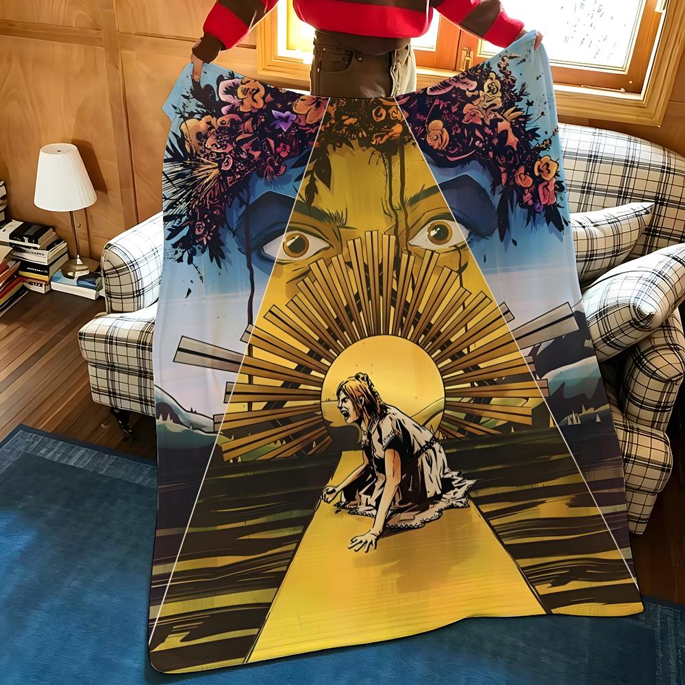 Плед M-Midsommar, Фланелевый, Уютный, С принтом, Портативный, Прочный, Машинная стирка, Милый, Крутой