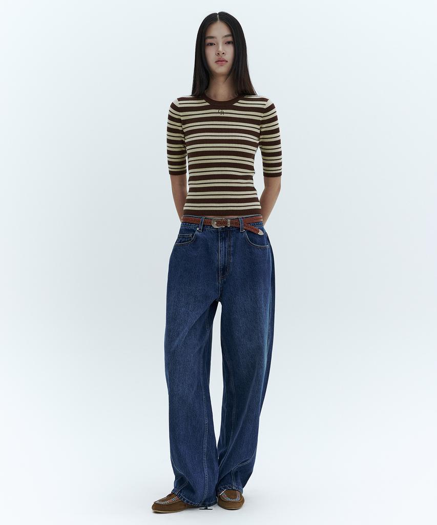 CITYBREEZE Washed Curved Wide Denim Pants_Blue
