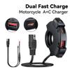 Быстрое зарядное устройство USB для мотоцикла, водонепроницаемая розетка с портом Type-C для мобильного телефона, мобильная розетка, розетка для мотоцикла, 12 В