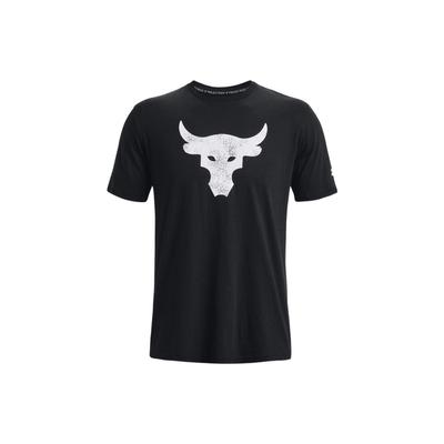 Project Rock Brahma Bull Graphic Print Crew Neck Short Sleeve T-Shirt Men Tops Black 1361733-003