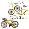 MORYTRADE Bicycle Toy Road Bike Model Diecast Car Road Racer Assembly Type Yellow
